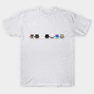 Birds cube retro pixel T-Shirt